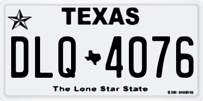 TX license plate DLQ4076