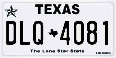 TX license plate DLQ4081