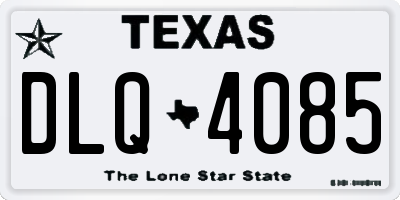 TX license plate DLQ4085