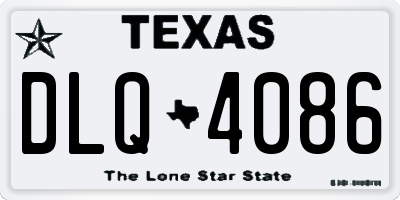 TX license plate DLQ4086