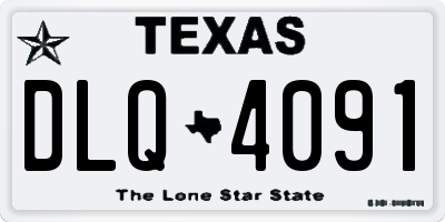 TX license plate DLQ4091