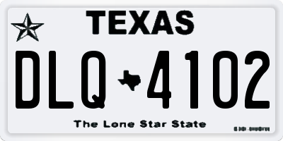 TX license plate DLQ4102