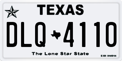 TX license plate DLQ4110