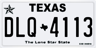 TX license plate DLQ4113