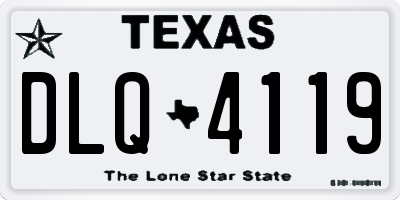 TX license plate DLQ4119