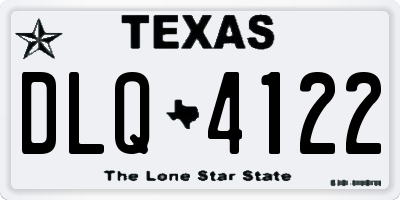 TX license plate DLQ4122