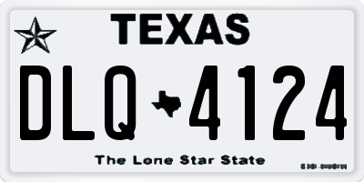 TX license plate DLQ4124