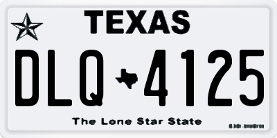 TX license plate DLQ4125