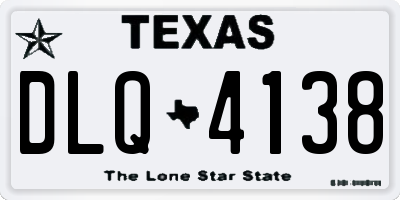 TX license plate DLQ4138