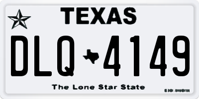 TX license plate DLQ4149