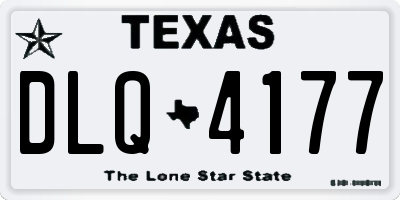 TX license plate DLQ4177