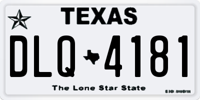 TX license plate DLQ4181