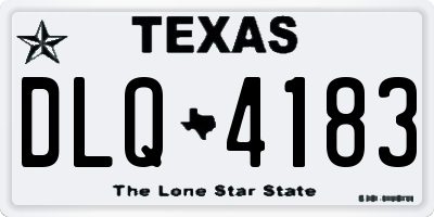 TX license plate DLQ4183
