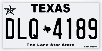 TX license plate DLQ4189