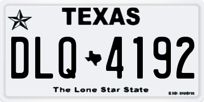 TX license plate DLQ4192