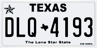 TX license plate DLQ4193