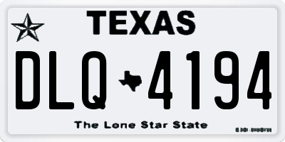 TX license plate DLQ4194