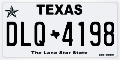 TX license plate DLQ4198