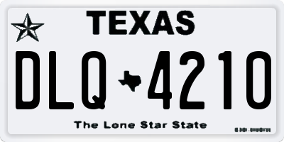 TX license plate DLQ4210