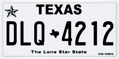 TX license plate DLQ4212