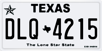 TX license plate DLQ4215