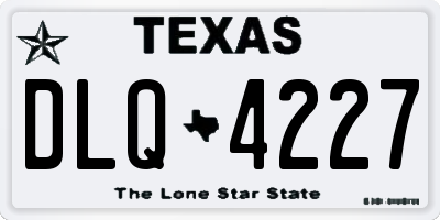 TX license plate DLQ4227