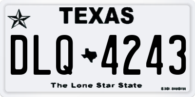 TX license plate DLQ4243
