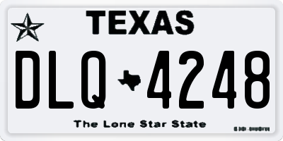 TX license plate DLQ4248