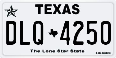 TX license plate DLQ4250
