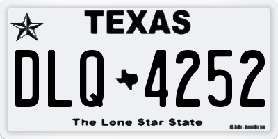TX license plate DLQ4252