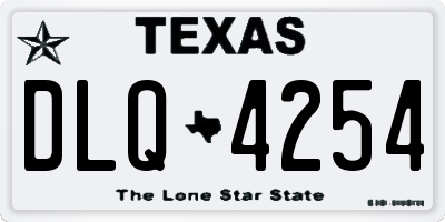 TX license plate DLQ4254