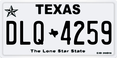 TX license plate DLQ4259