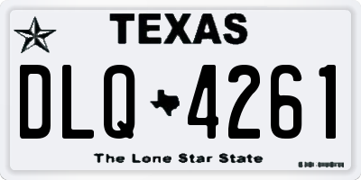 TX license plate DLQ4261