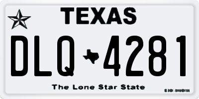 TX license plate DLQ4281