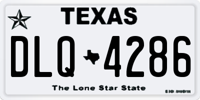TX license plate DLQ4286