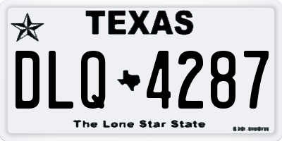 TX license plate DLQ4287