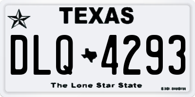 TX license plate DLQ4293