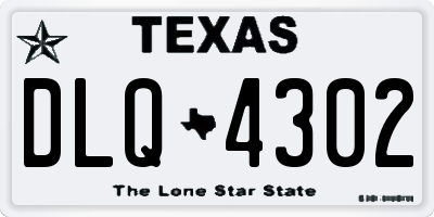 TX license plate DLQ4302