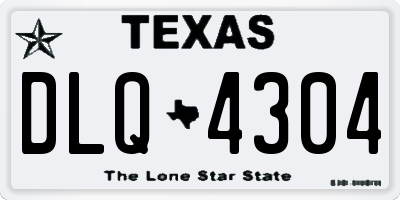 TX license plate DLQ4304