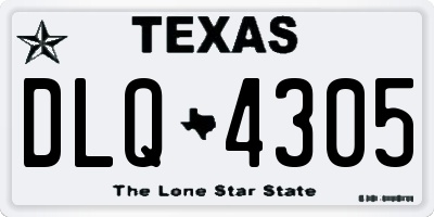 TX license plate DLQ4305