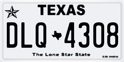 TX license plate DLQ4308