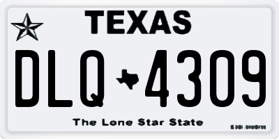 TX license plate DLQ4309