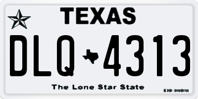 TX license plate DLQ4313