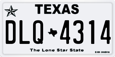 TX license plate DLQ4314