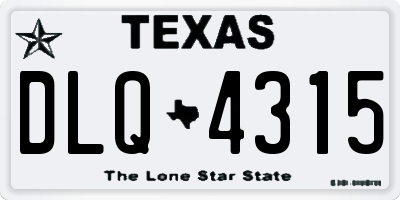 TX license plate DLQ4315