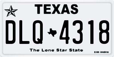 TX license plate DLQ4318