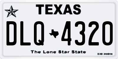 TX license plate DLQ4320