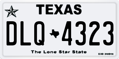 TX license plate DLQ4323