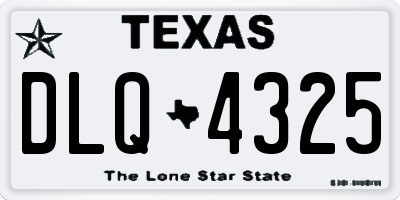 TX license plate DLQ4325