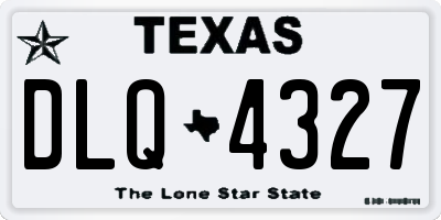 TX license plate DLQ4327
